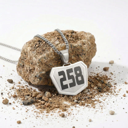 Motocross Pendant - Silver