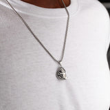catchers mitt pendant necklace silver