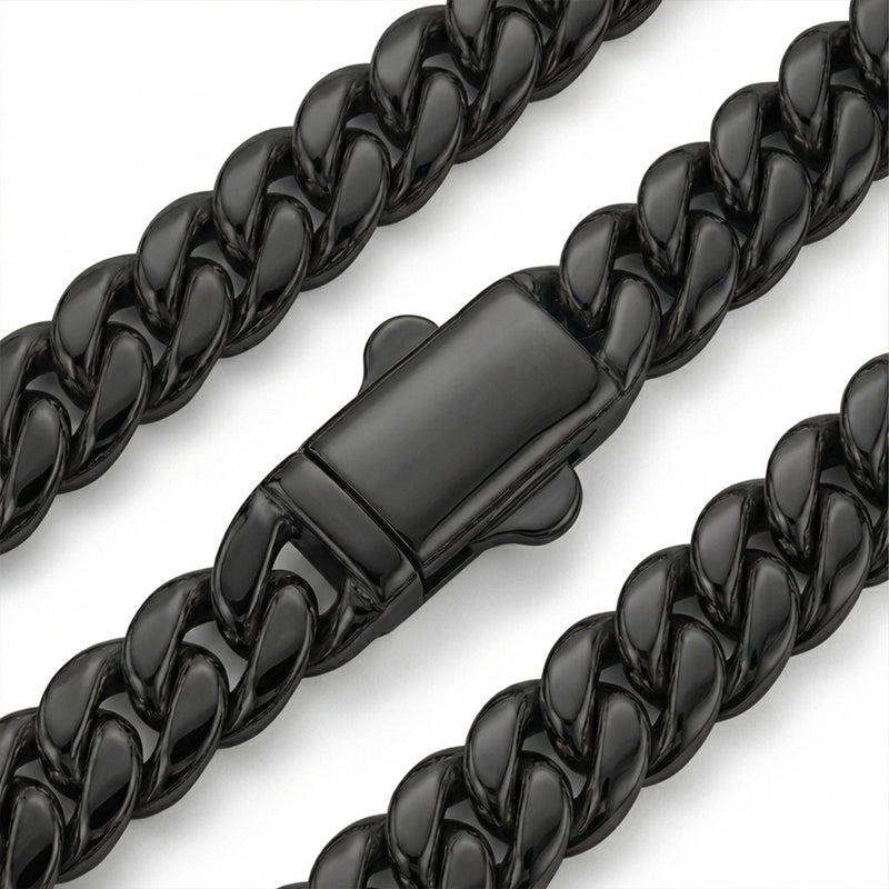 Number Pendant Necklace - Black