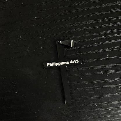 engraved cross necklace