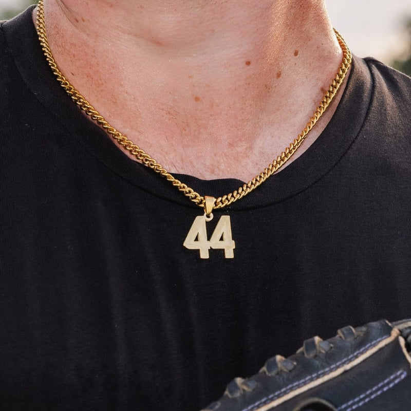 Gold Number Pendant