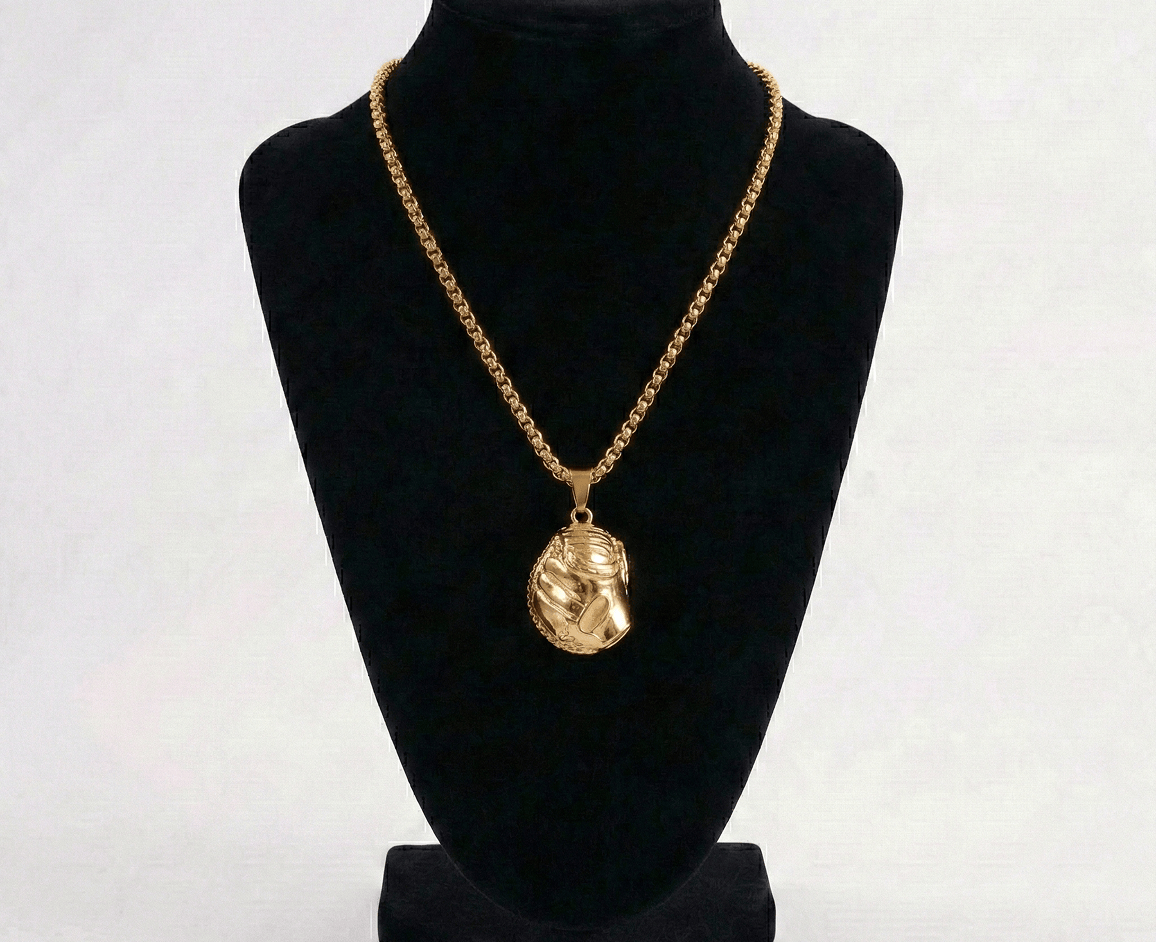 Gold Stainless Catchers Mitt Pendant