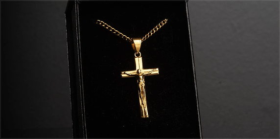 Crucifix Necklace - Gold