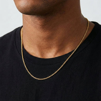 Gold Stainless Rope Chain 3MM