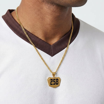 Motocross Pendant - Gold