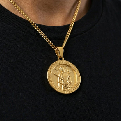 Saint Sebastian Pendant - Gold