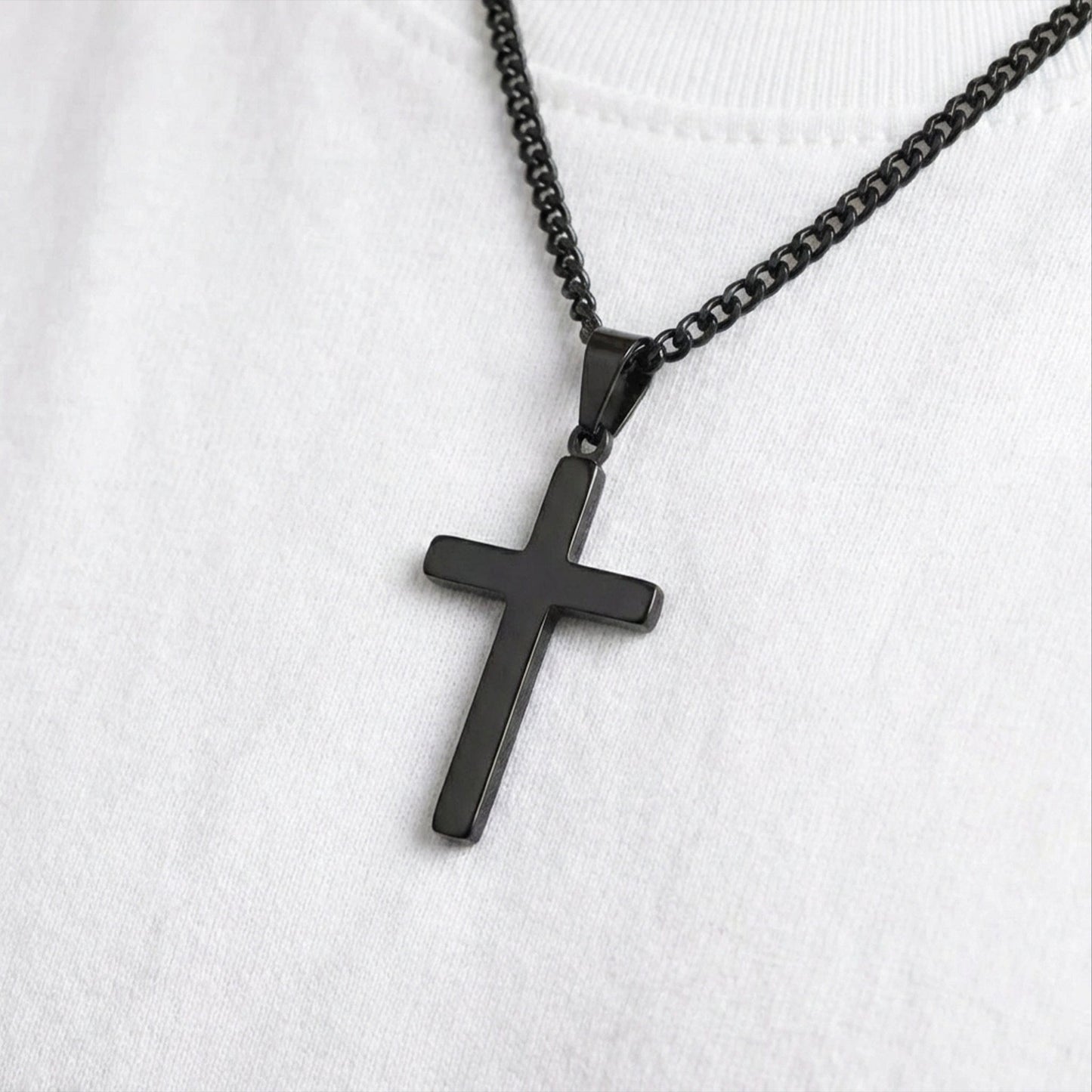 Black Cross Necklace