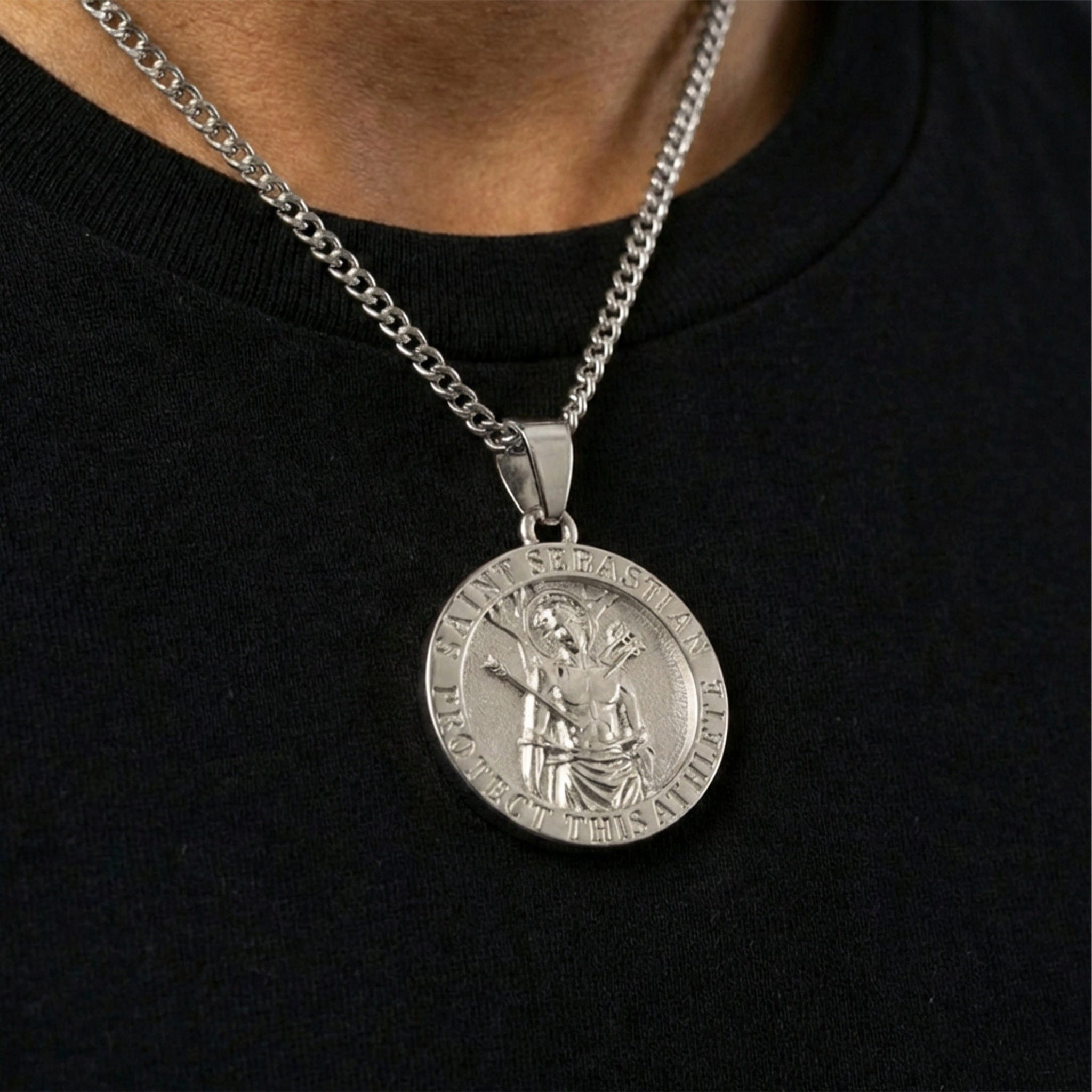 Saint Sebastian Pendant - Silver