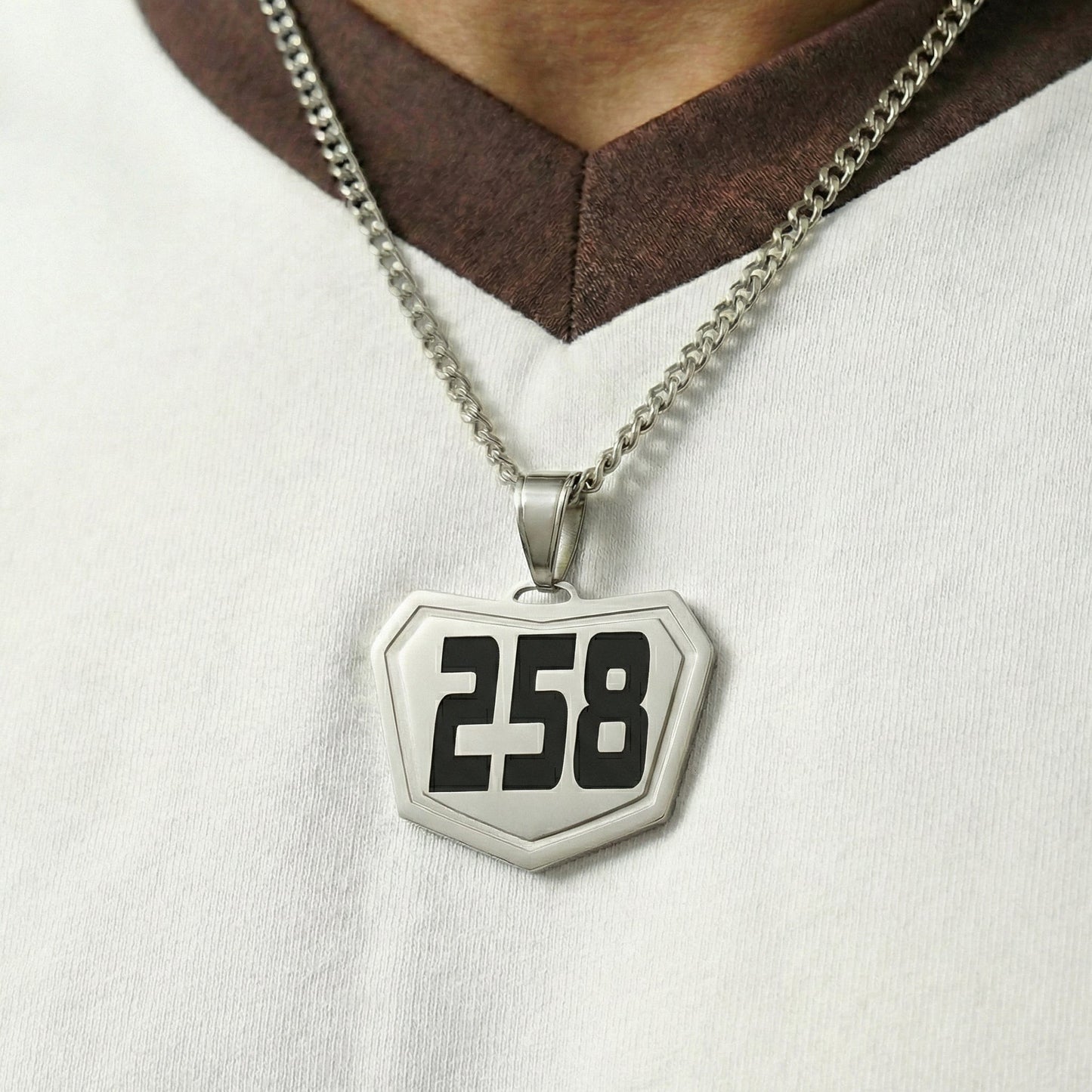 Motocross Pendant - Silver