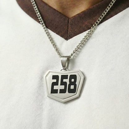 Motocross Pendant - Silver