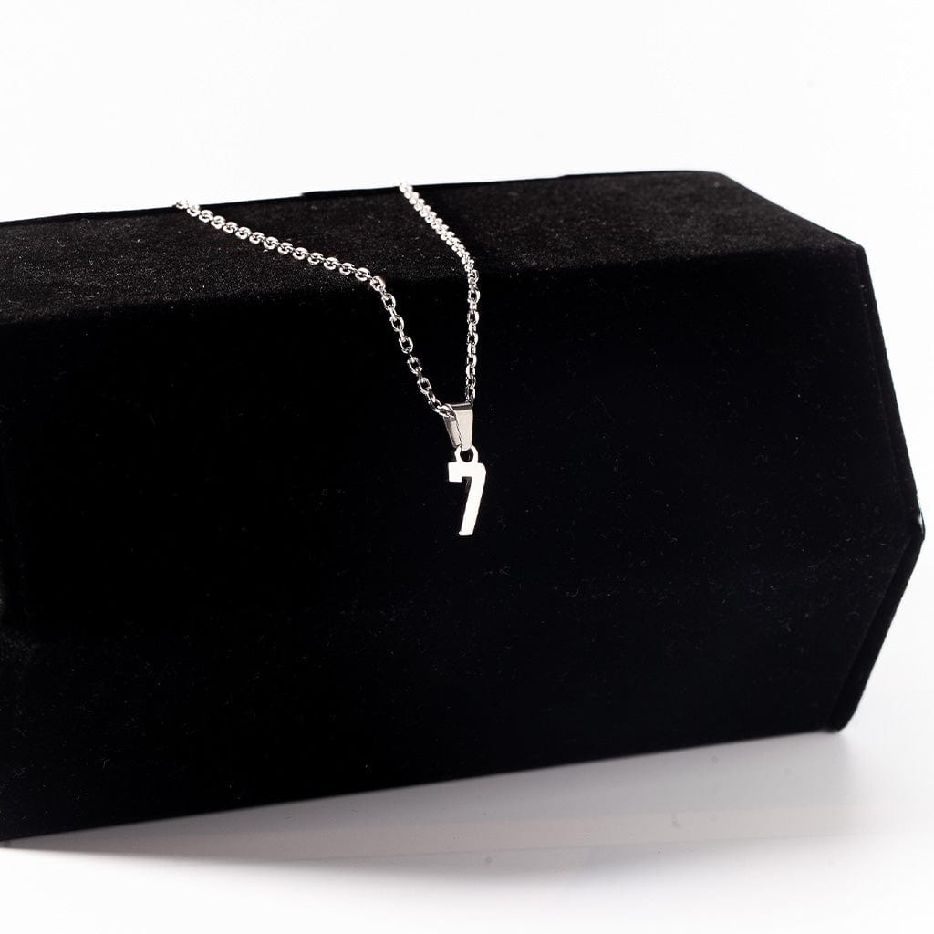 number necklace for women silver