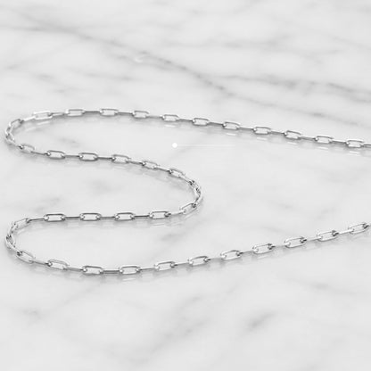 2mm Paperclip Chain - Silver