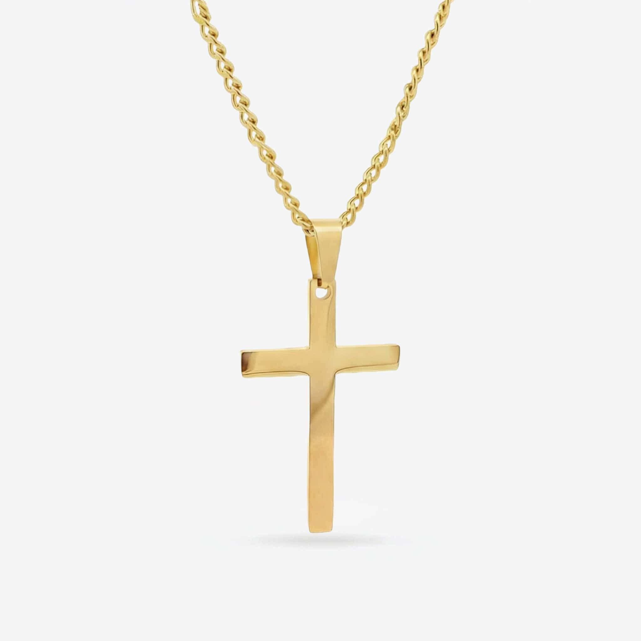 Large Cross Pendant Gold
