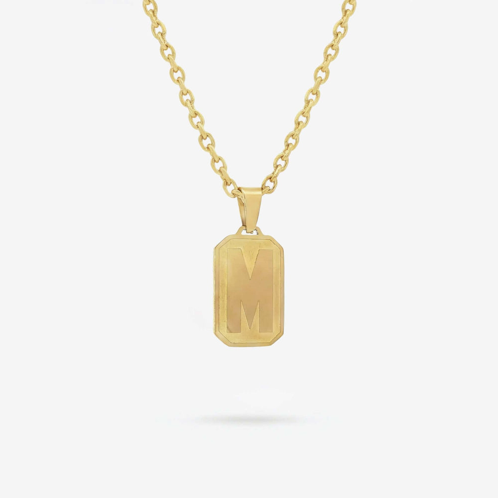 Gold Letter Pendant Necklace
