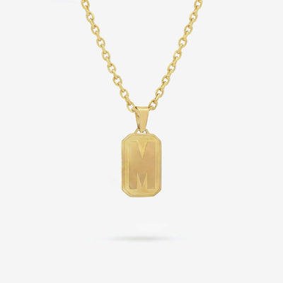 Gold Letter Pendant Necklace