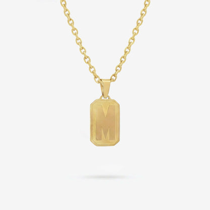 Gold Letter Pendant Necklace