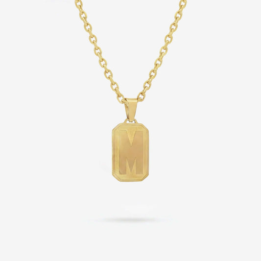 Gold Letter Pendant Necklace