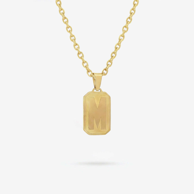 Gold Letter Pendant Necklace