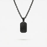 Black Letter Pendant Necklace