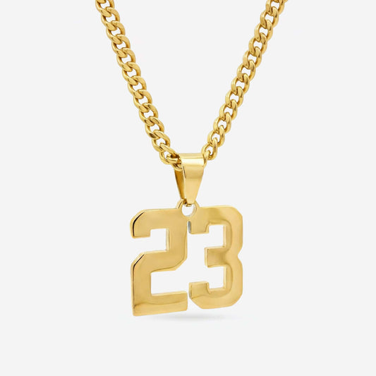 Number Pendant with 5mm Cuban Chain