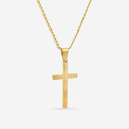 Gold Stainless Steel Cross Necklace
