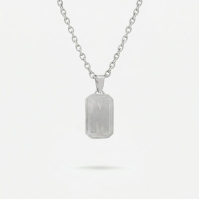 Silver Letter Pendant Necklace
