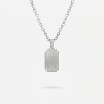 Silver Letter Pendant Necklace