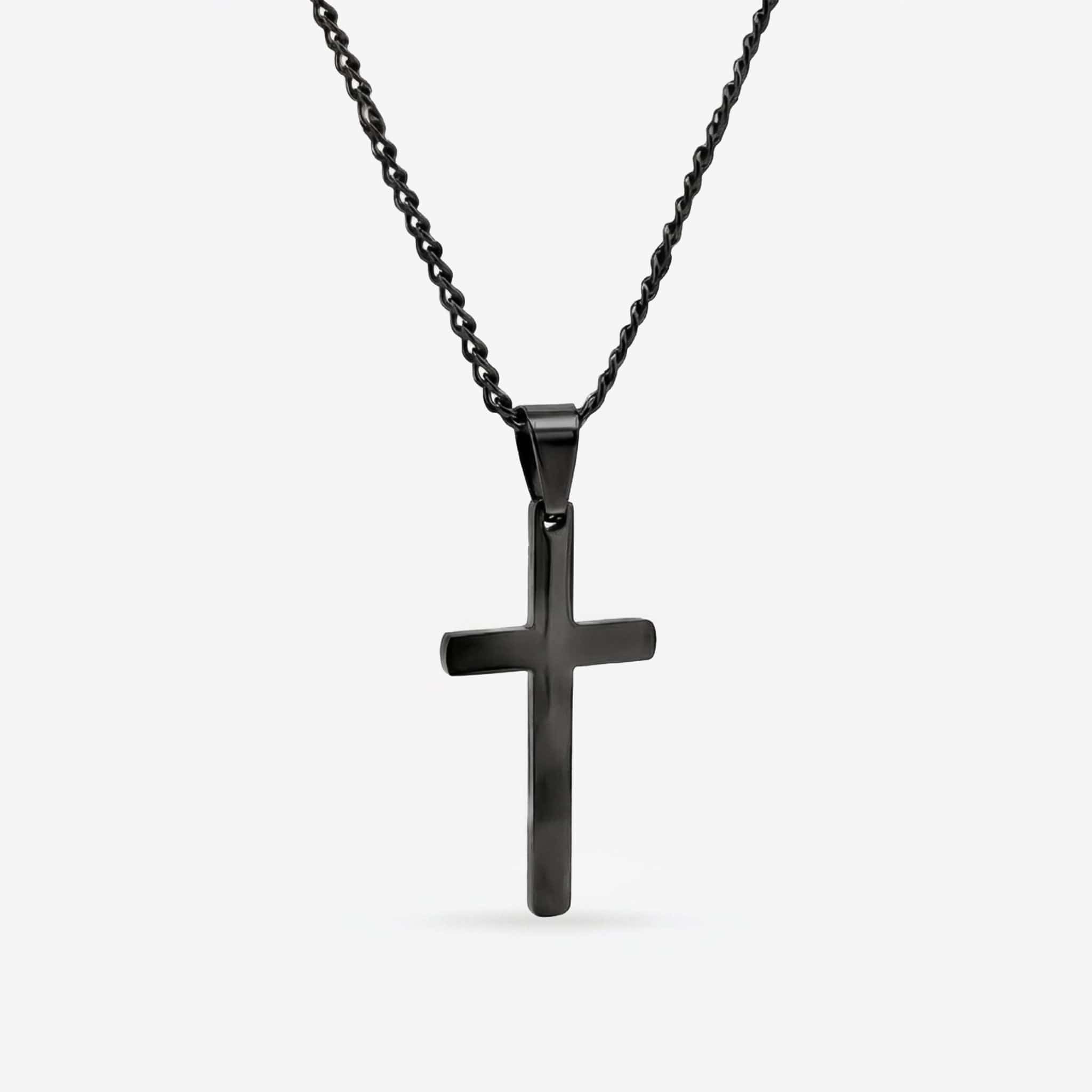 Black Cross Necklace - FlowX Jewelry