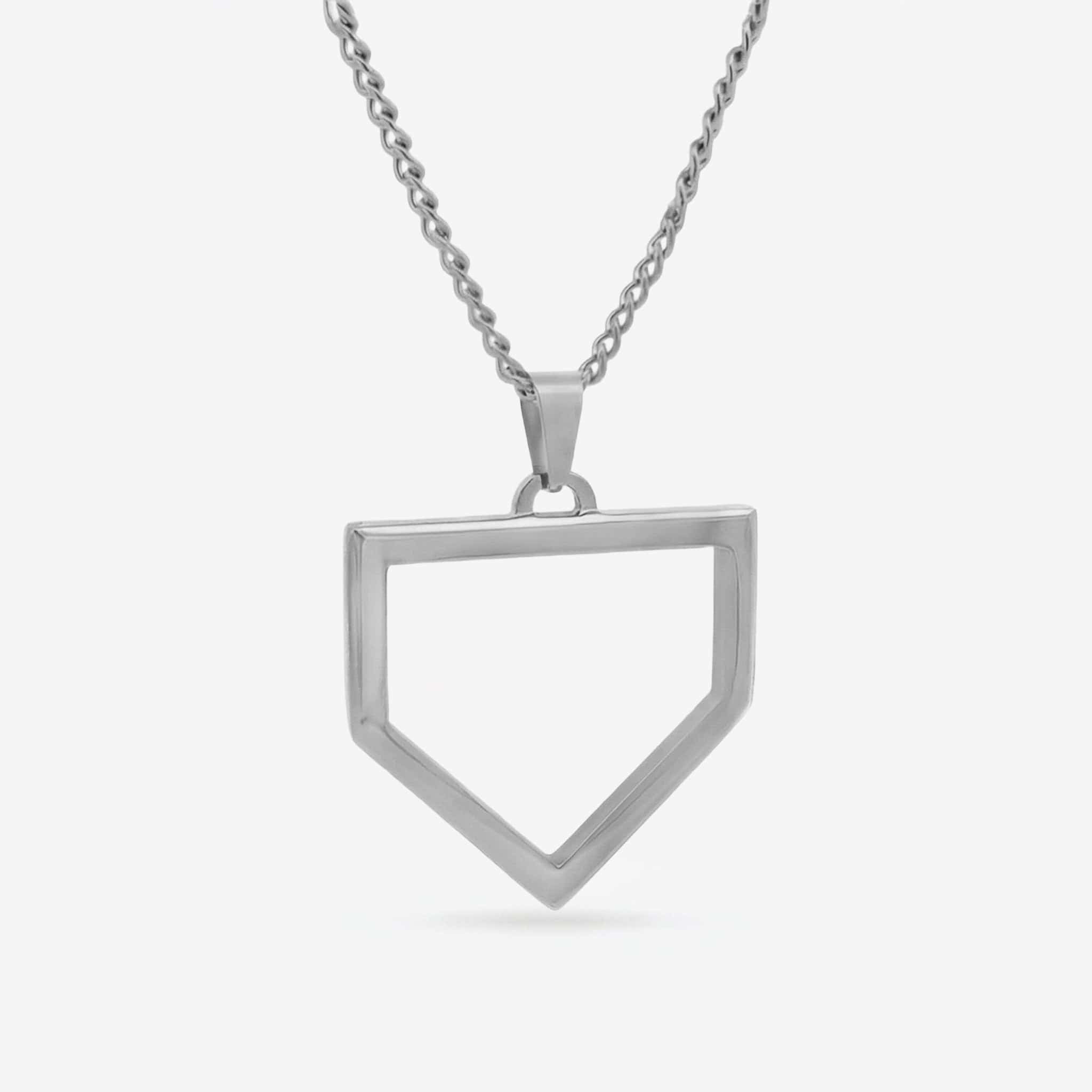 Stainless Steel Home Plate Pendant