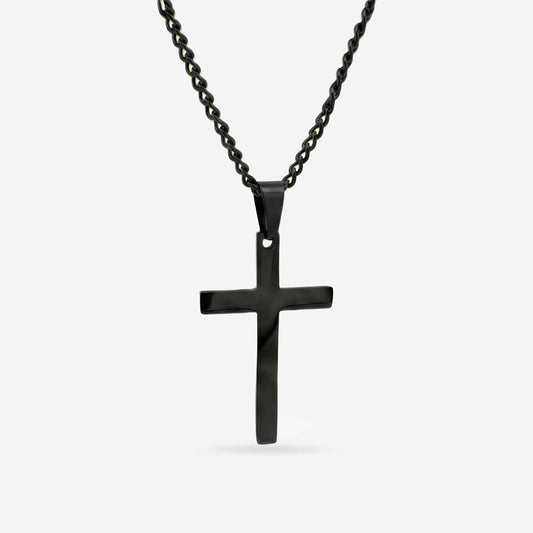 Large Cross Pendant - Black