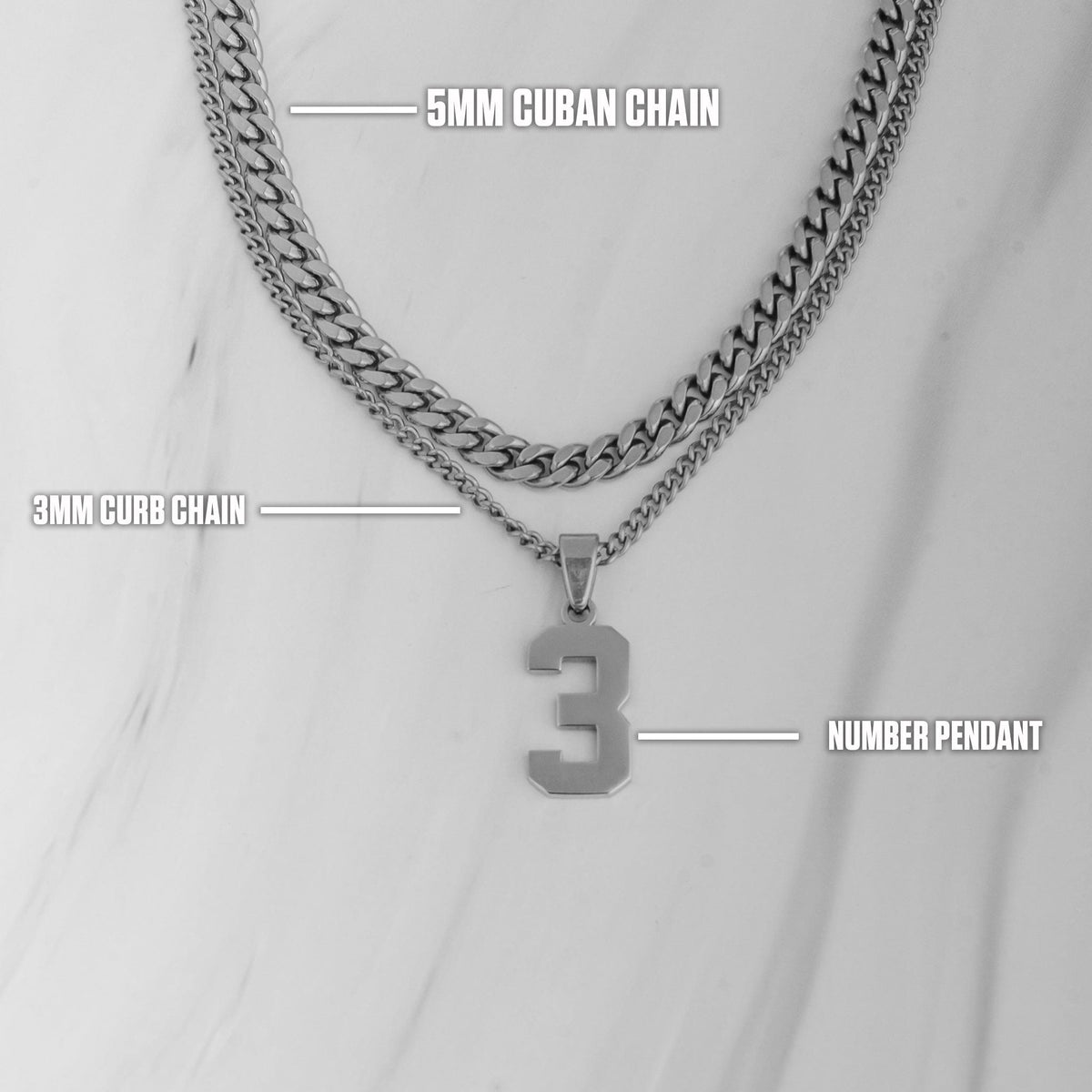 Pro Number Stack - Silver