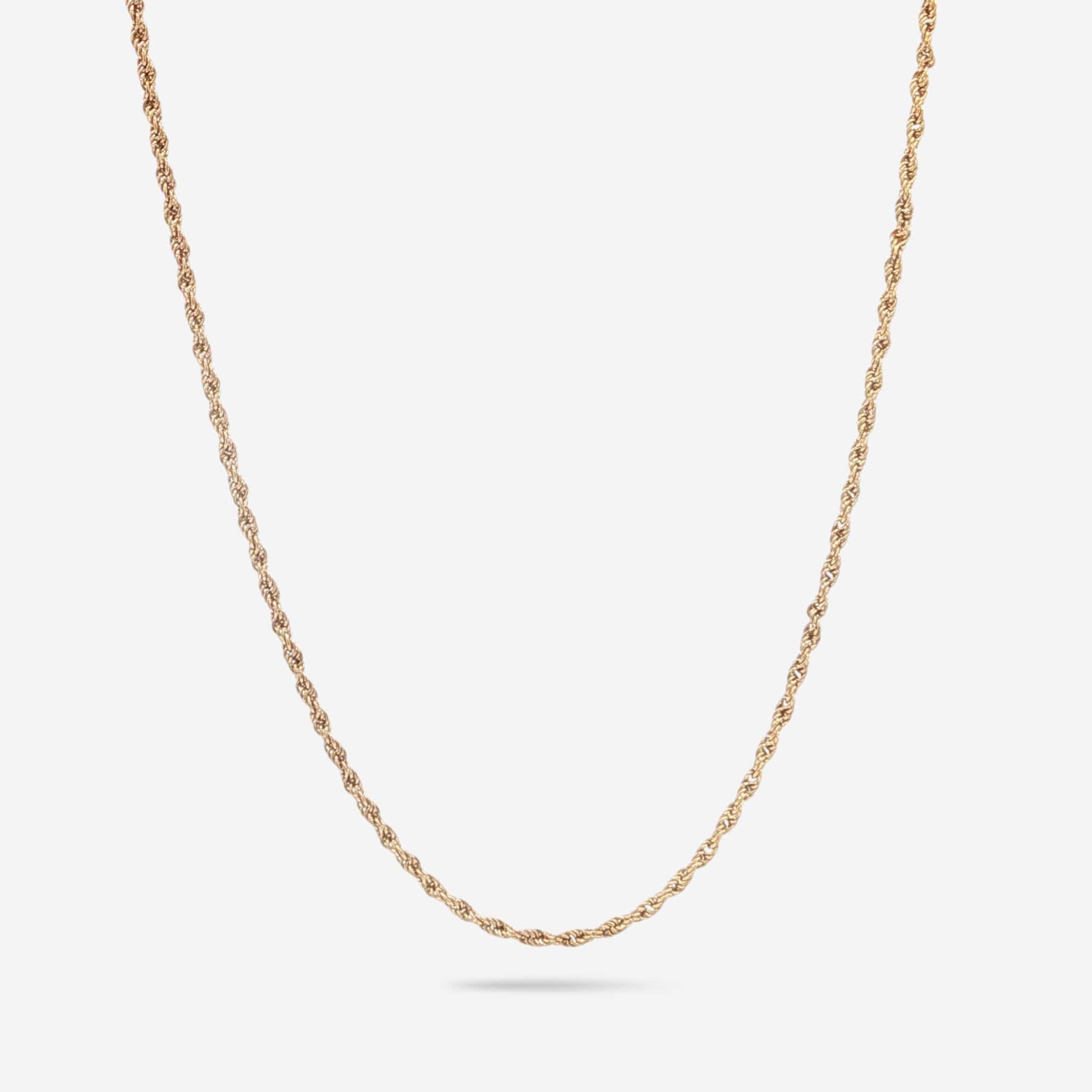 1.5mm rope chain on white