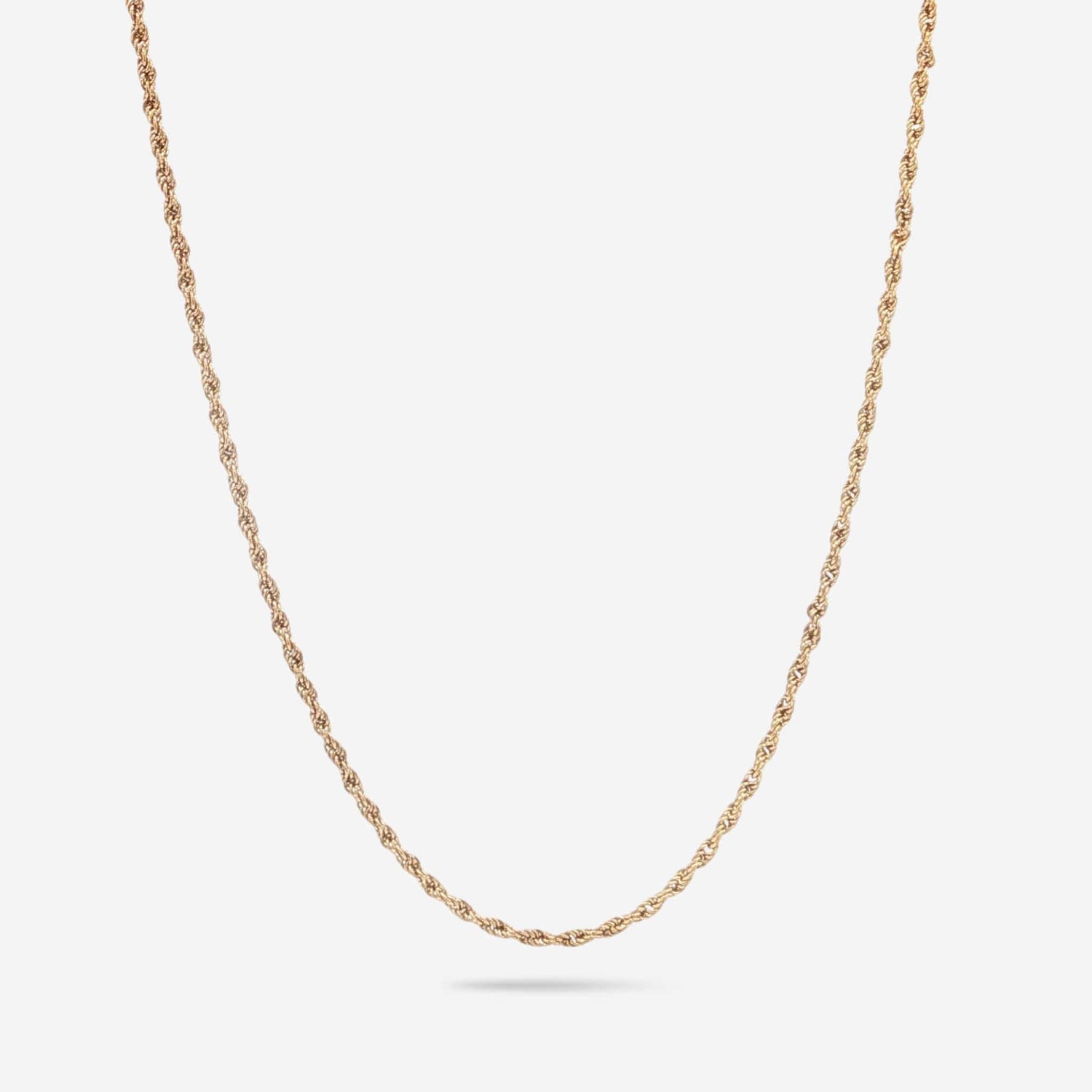 1.5mm rope chain on white
