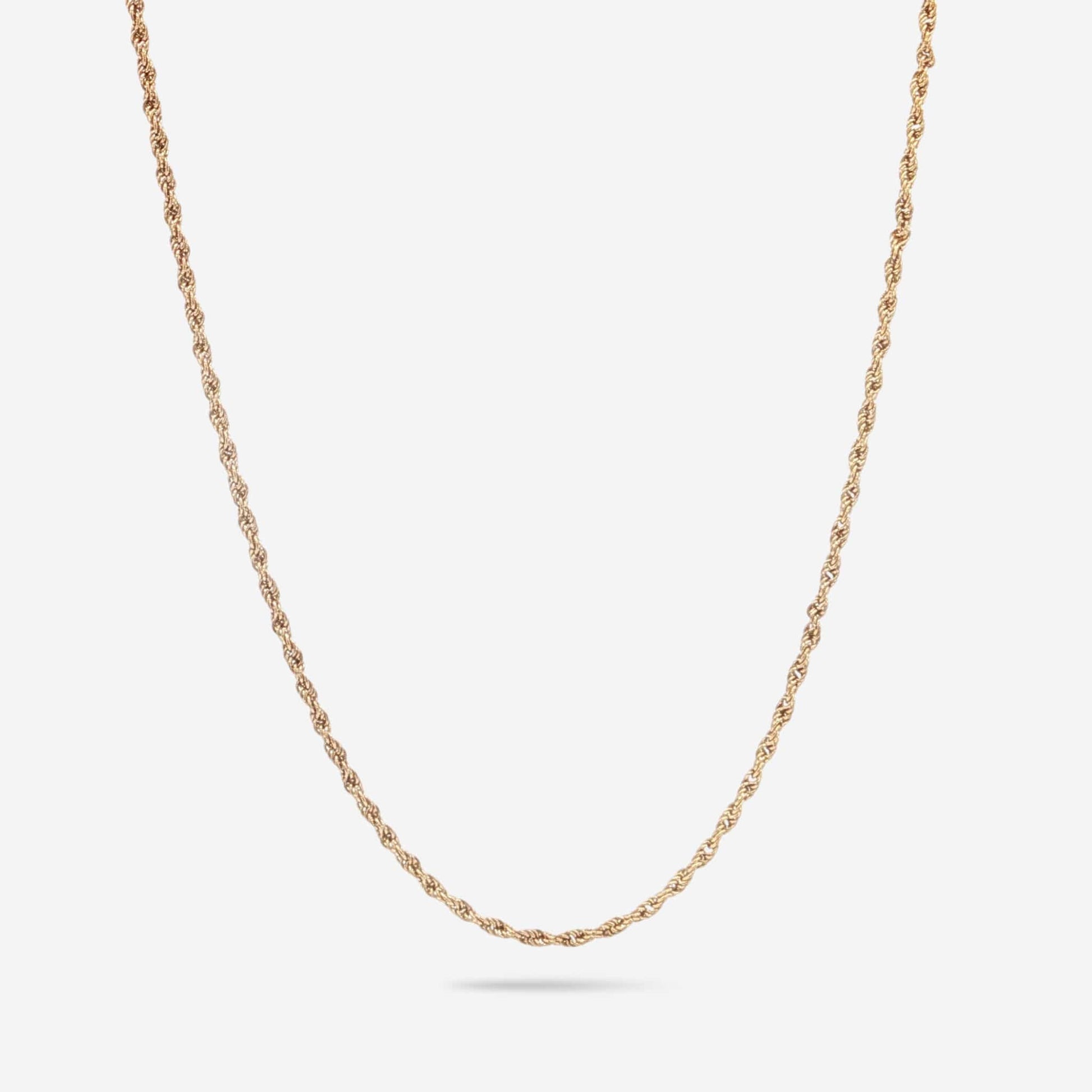 1.5mm rope chain on white