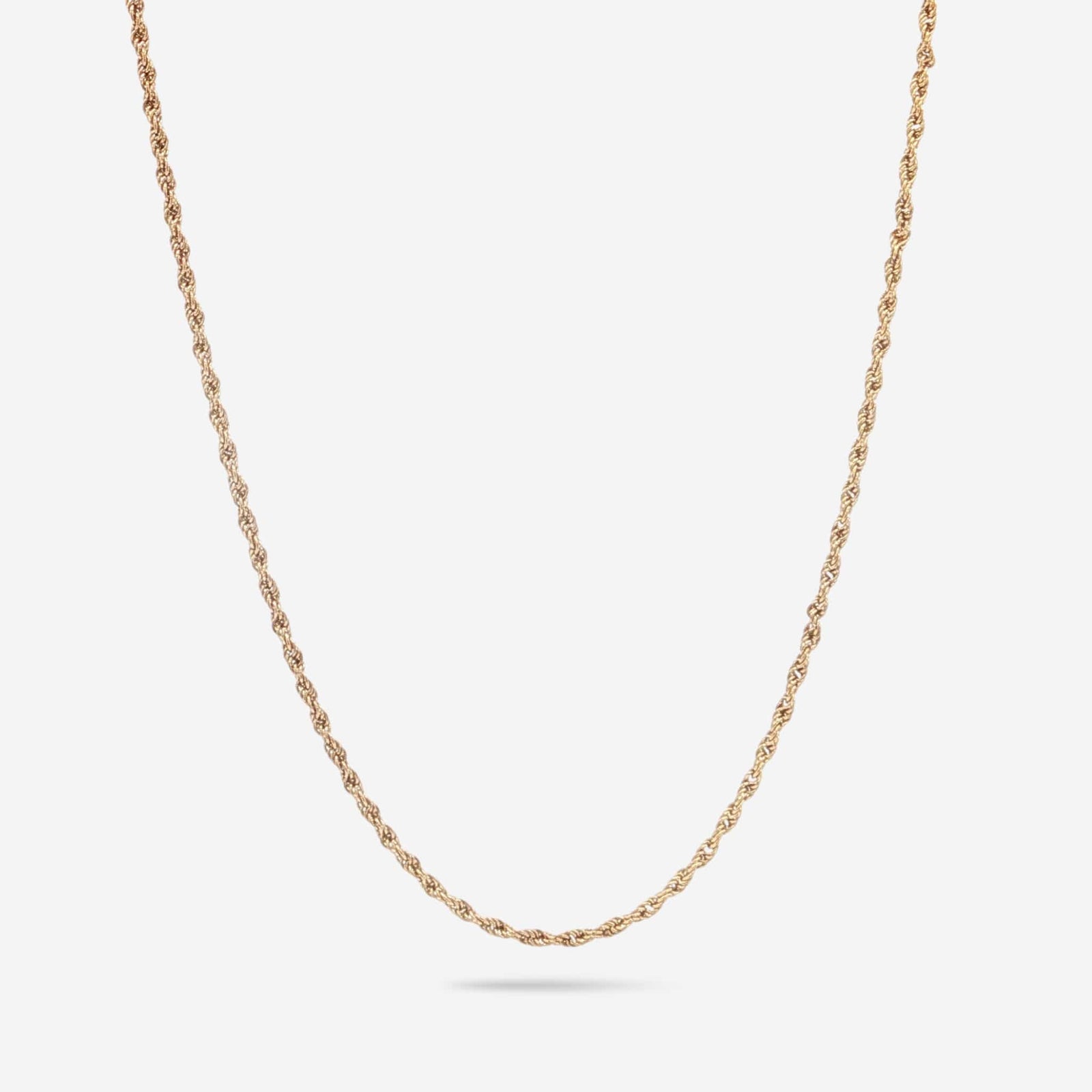 1.5mm rope chain on white