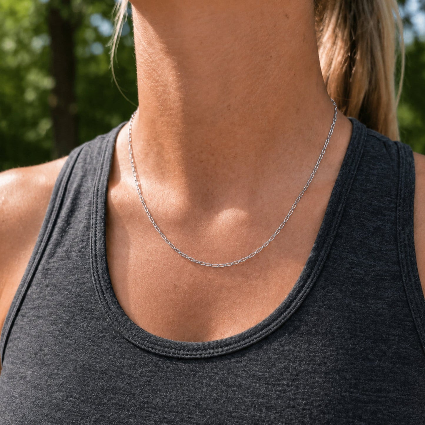 2mm Paperclip Chain - Silver