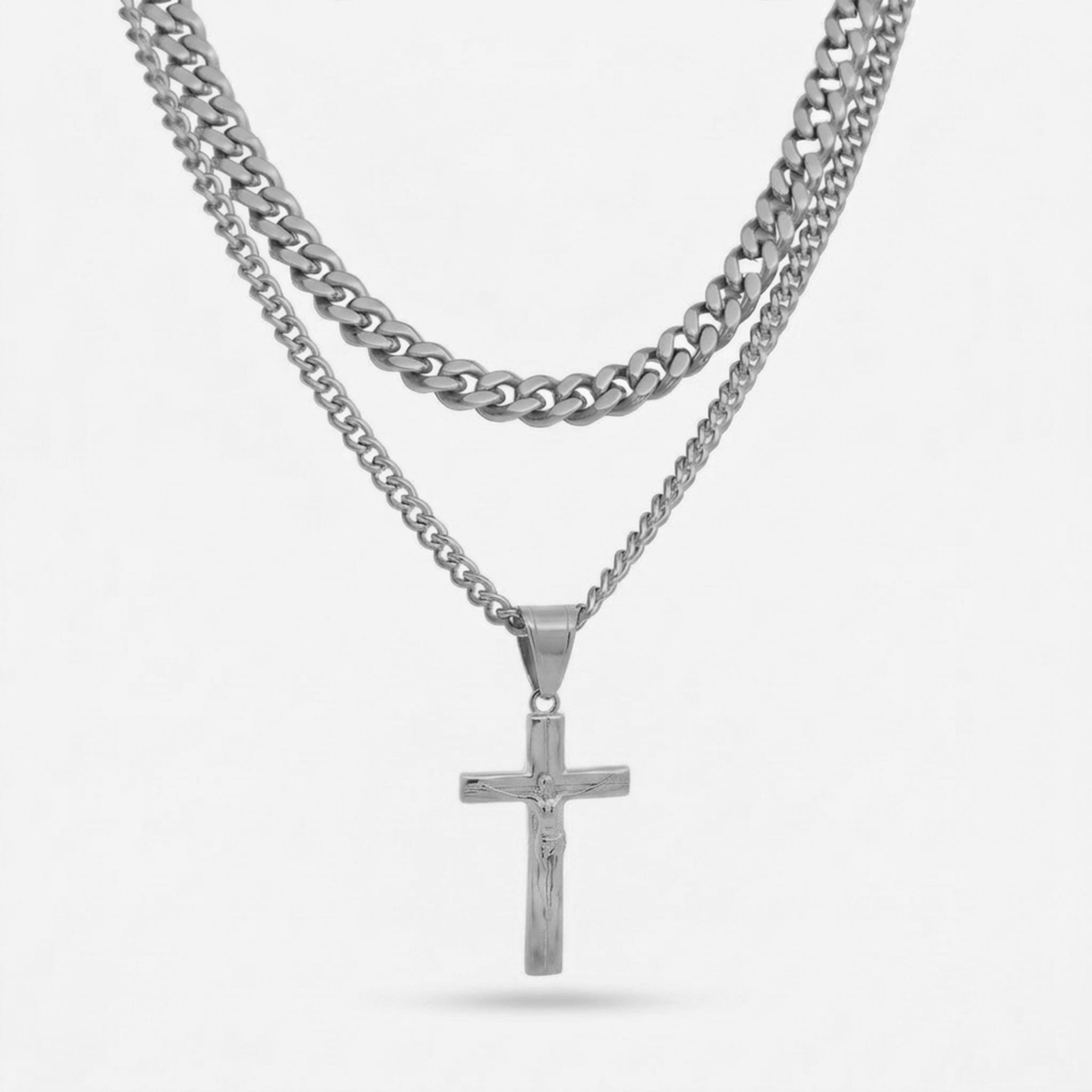 Crucifix Set - Silver