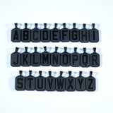 single initial pendant black