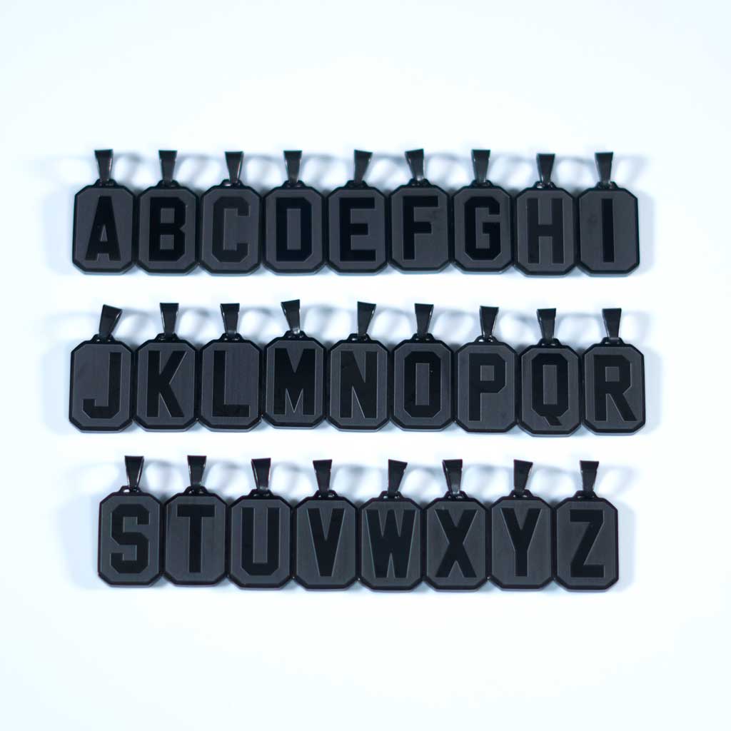 Silver Letter Pendant Men Silver Letter Pendant Men