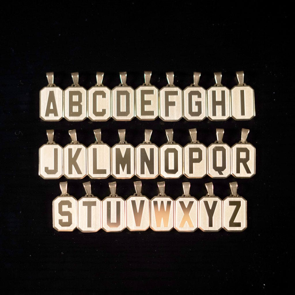 gold letter necklace