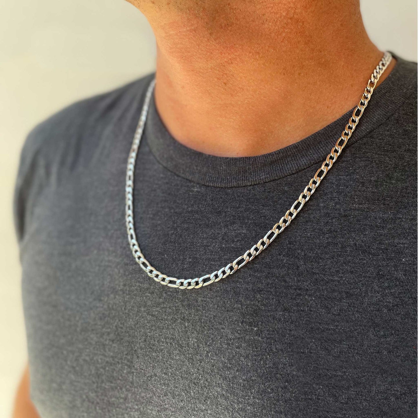 Figaro Chain 5MM - Silver