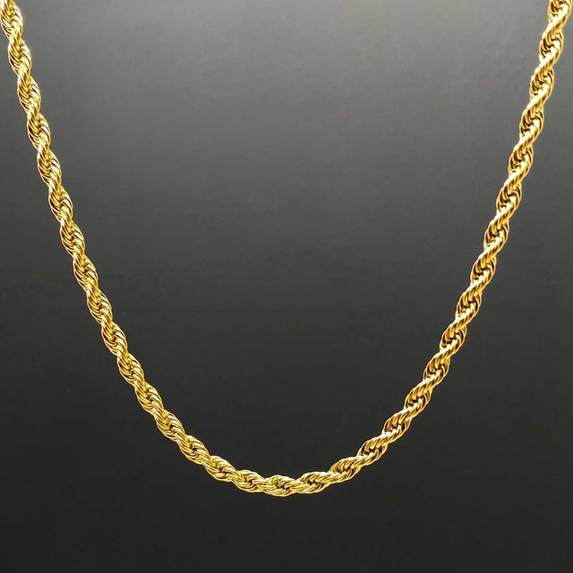 Gold Stainless Rope Chain 3MM