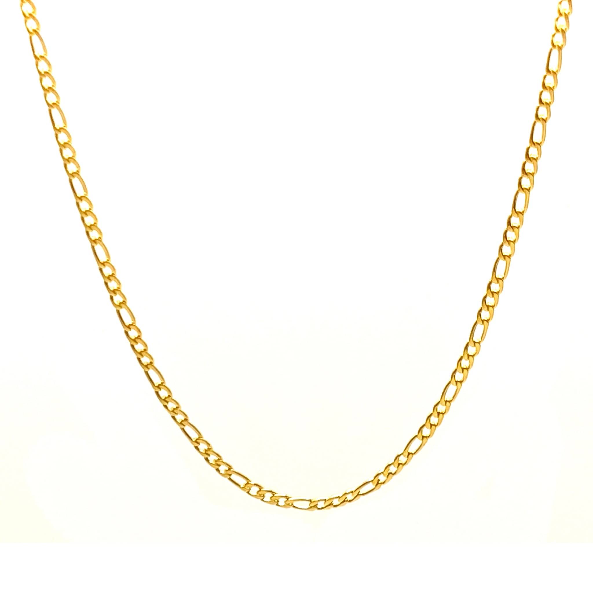 Figaro Chain 3MM Gold Stainless
