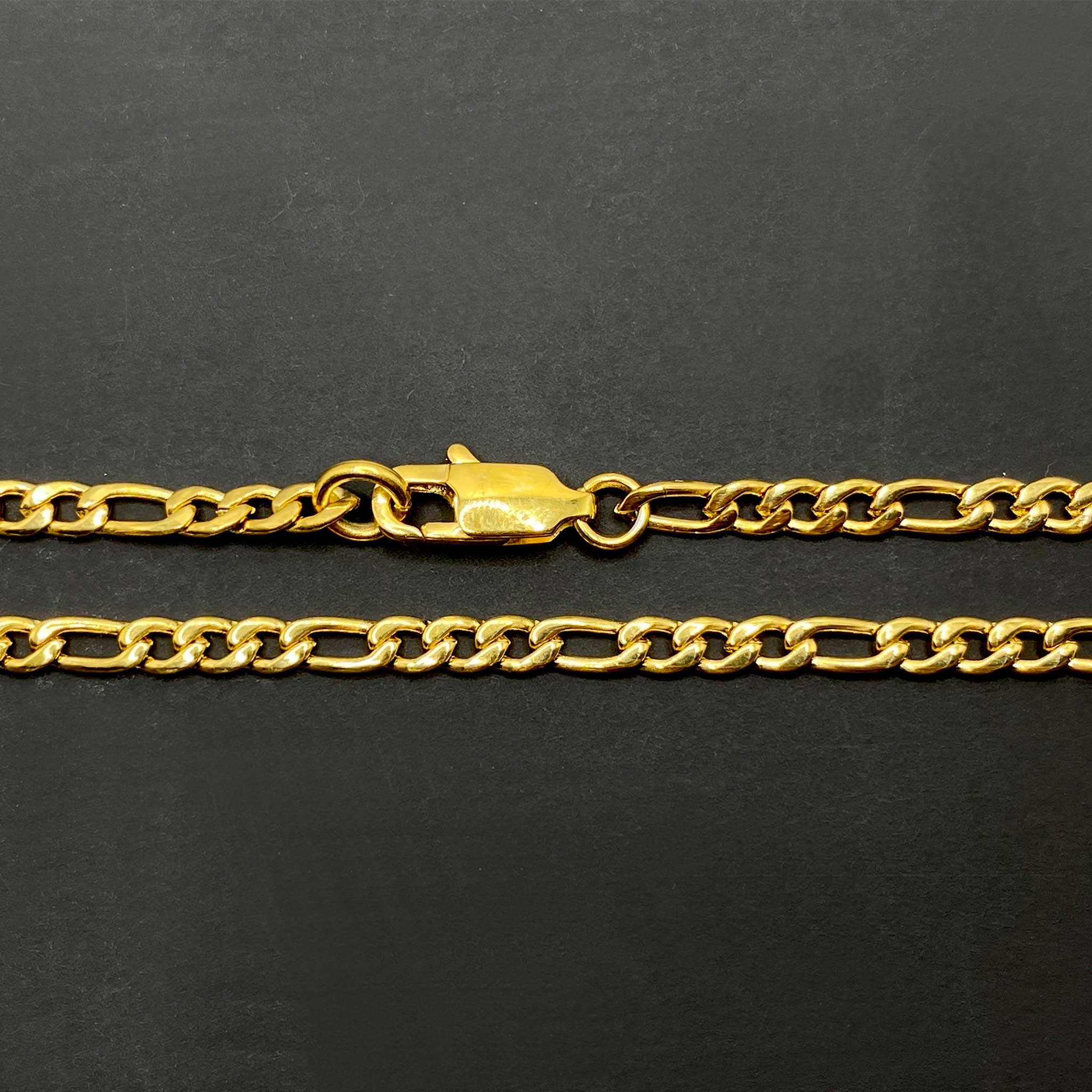 Figaro Chain 3MM Gold Stainless