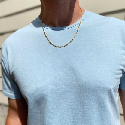 mens gold figaro chain