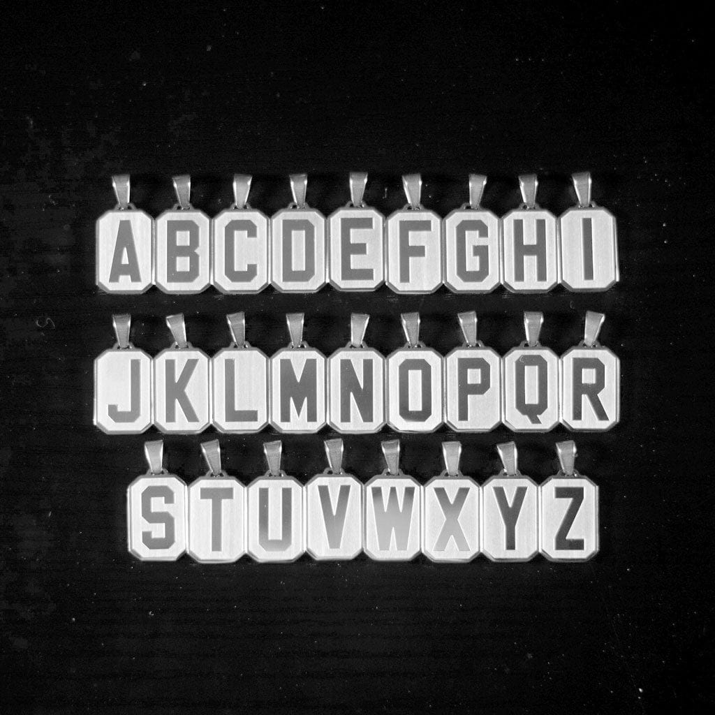 Silver Letter Pendant Necklace