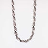 sterling silver rope chain close